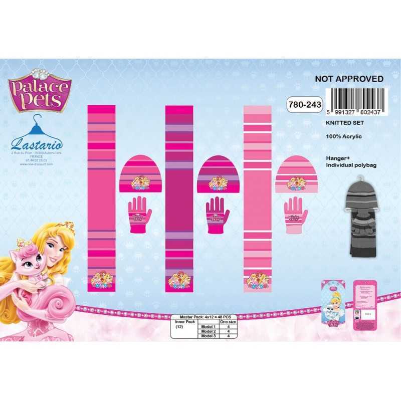 Set 3 pezzi Beanie + Guanti + Sciarpa Princess Pets 780-243 - New d...