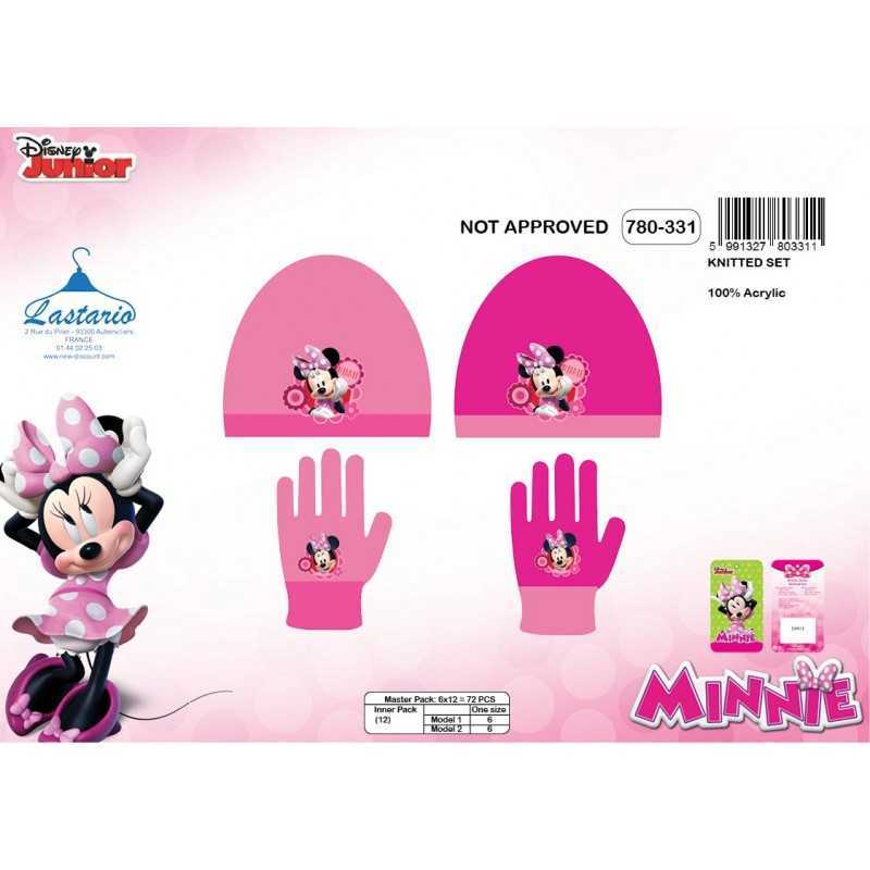 Conjunto de guantes y gorro de minnie de 2 piezas Minnie -New disco...