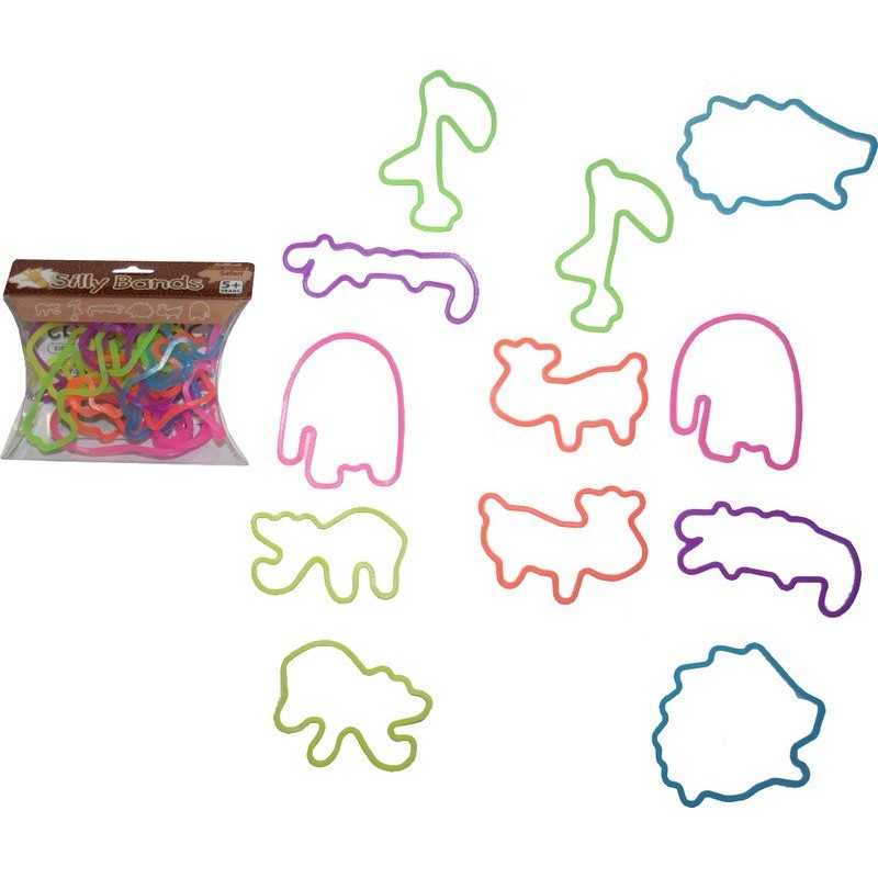 BLISTER OF 12PCS Bracciali SILLY BANDS SAFARI 100% SILICONE - New d...