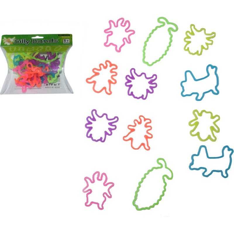 BLISTER OF 12PCS Armbänder SILLY BANDS Insekten 100% SILICONE - New...