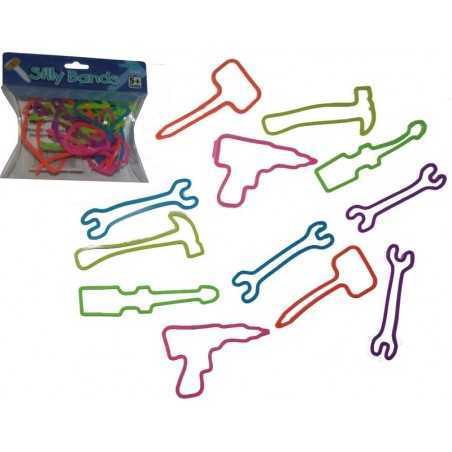 BLISTER VON 12 STÜCKEN SILLY BANDS TOOLS100% SILICONE - New discoun...