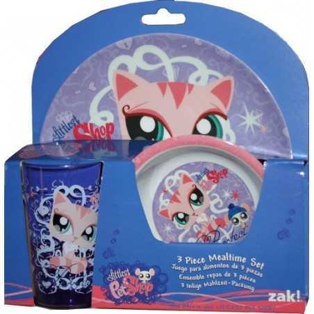 ZAK PAKS 3 piezas de tienda de mascotas de vidrio, plato y tazón -N...