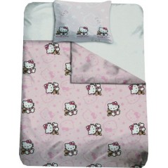 CUBRE DUVET + funda de almohada hello kitty 1 Funda nórdica -New di...