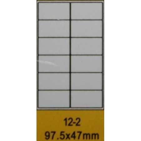 Sachet de 10 planches A4 de 12 étiquettes - New discount.com