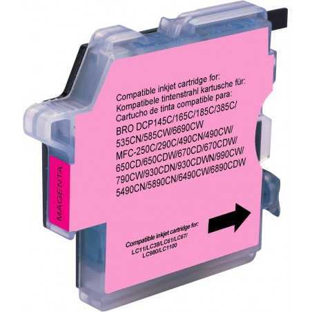 Cartucho compatible Brother - Magenta -lc980 / 1100m -New discount.com