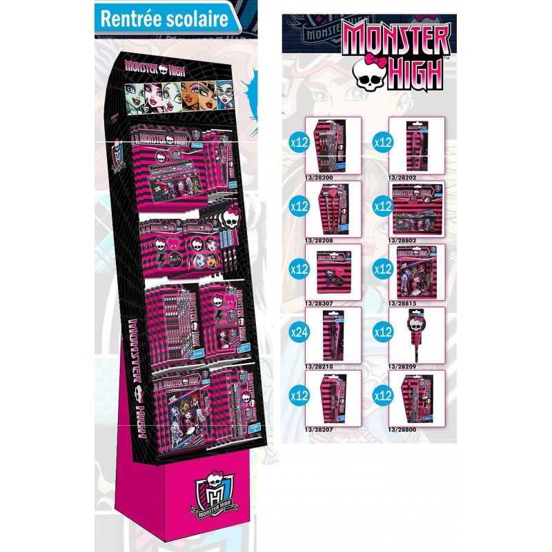 présentoir 132 pieces GARNI RENTREE SCOLAIRE MONSTER HIGH - New dis...