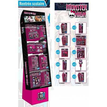 présentoir 132 pieces GARNI RENTREE SCOLAIRE MONSTER HIGH - New dis...