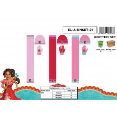 Princesa 3 piezas Bonnet + bufanda + guantes Princesa Elena Disney ...