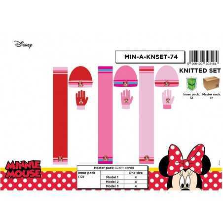 Set 3 Stück Bonnet + Schal + Minnie Handschuhe - New discount.com