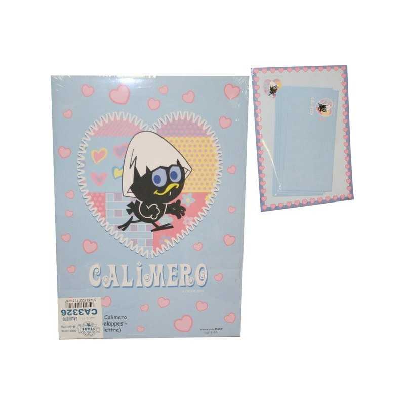 Set of 10 envelopes and 10 sheets of calimero decorated letter pape...