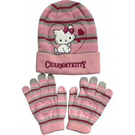 Set de 2 piezas de sombrero + guante Charmmykitty
