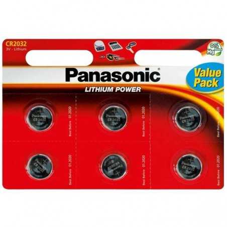 Piles Lithium PANASONIC CR2032  x 6