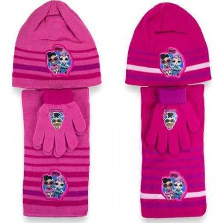 Set 3 pièces Bonnet + écharpe + gants Lol Suprise -New discount.com