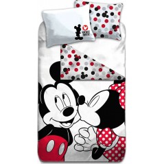 Parure Housse de couette Mickey et Minnie en coton - New discount.com