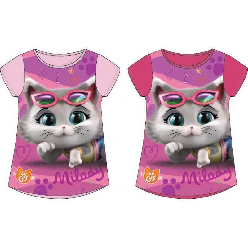 T-shirt manches courtes 44 Chats en Rose - New discount.com