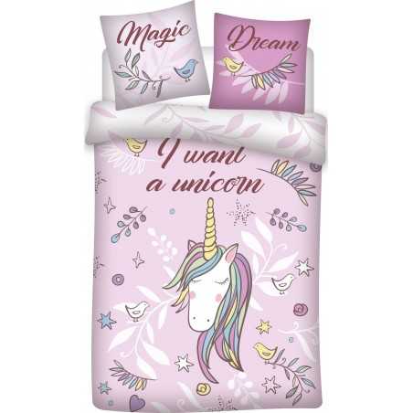 Parure housse de couette Licorne - Coton - New discount.com