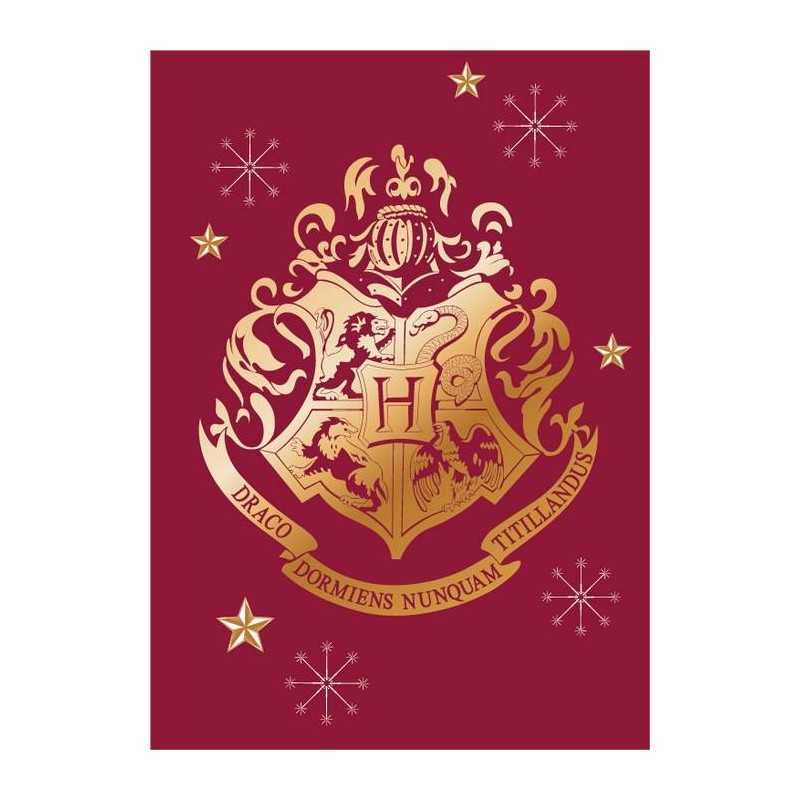 NICHIYO Manta de forro polar con emblema de Harry Potter para sofá y manta de lana 01,150 x 130 cm manta mullida para adultos y niños manta extra para sofá microfibra