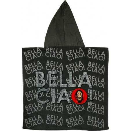Poncho de bain Bella Ciao à capuche
