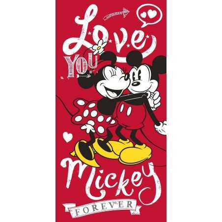 Drap de plage ou drap de bain Mickey et Minnie  - New discount.com