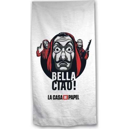 Drap de plage ou Serviette de bain La Casa de Papel -Bella Ciao - N...